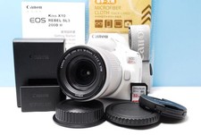 Canon Kiss X10 White DSLR Camera WiFi Bluetooth 24MP 4K Video Great Condition