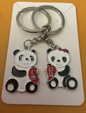Pair PANDA Best Friends Couples Connecting Keychains UNBRANDED w/o Tags NEW
