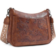 Crossbody Bags for Women,Vegan Leather Crossbody Purse with Adjustable Embossed