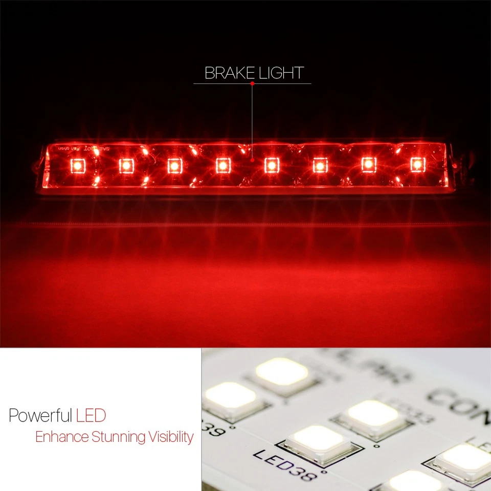 Se adapta a Freestyle 2005-2009 [cromo/rojo] tercera luz de freno LED con boquilla de lavadora Foto 3 de 4