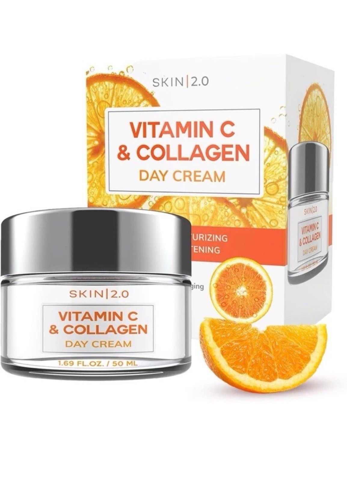 SKIN 2.0 Vitamin C & Collagen Day Cream For Face Brand New In Box Sealed