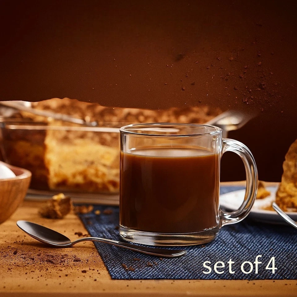 Стеклянные кружки Libbey Robusta с ручкой для чайных и кофейных чашек 13 унций (набор из 4) - Изображение 3 из 4