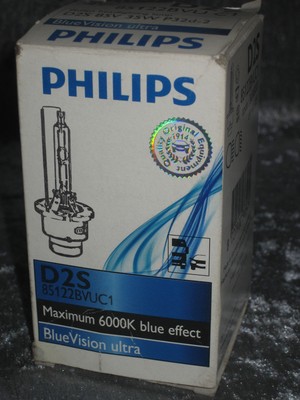 Philips Blue Vision ultra D2S 85V 35W Xenonbrenner P32d-2 max 6000 K OVP