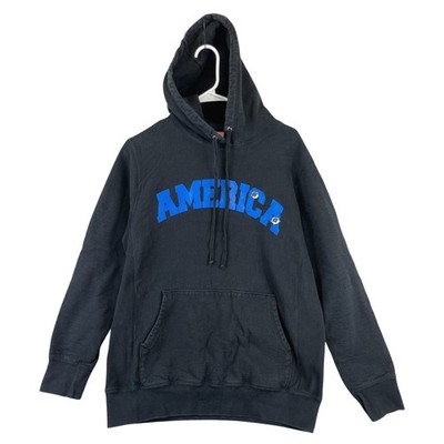 Paramount Skateboards America Bullet Hole Hoodie Men's Size Large Black Graphic