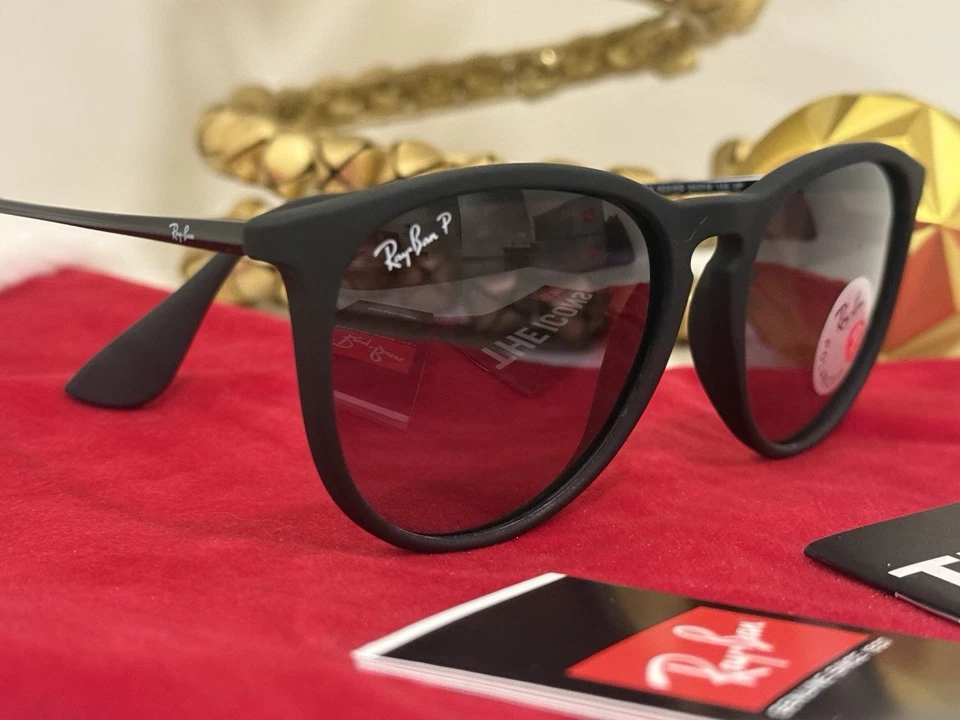 Gafas de sol Ray-Ban RB 4171 ERIKA 622/8G polarizadas negras redondas para mujer 54-18 145 Foto 3 de 4