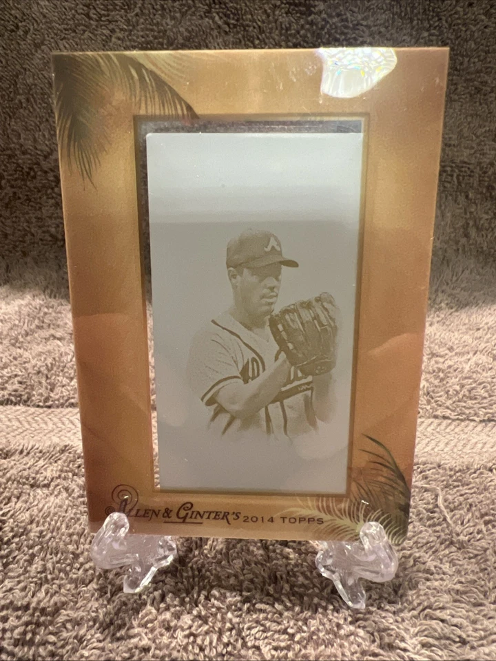 2014 Topps Allen & Ginter GREG MADDUX YELLOW MINI FRAMED PRINTING PLATE #1/1 - Image 2 of 4