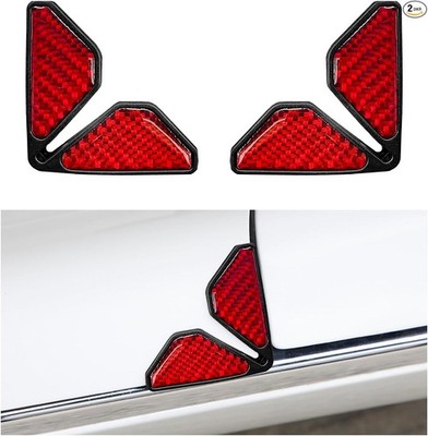 2PCS Door Protector Edge Guards, Anti-Collision Door Corner Protect Color: Red