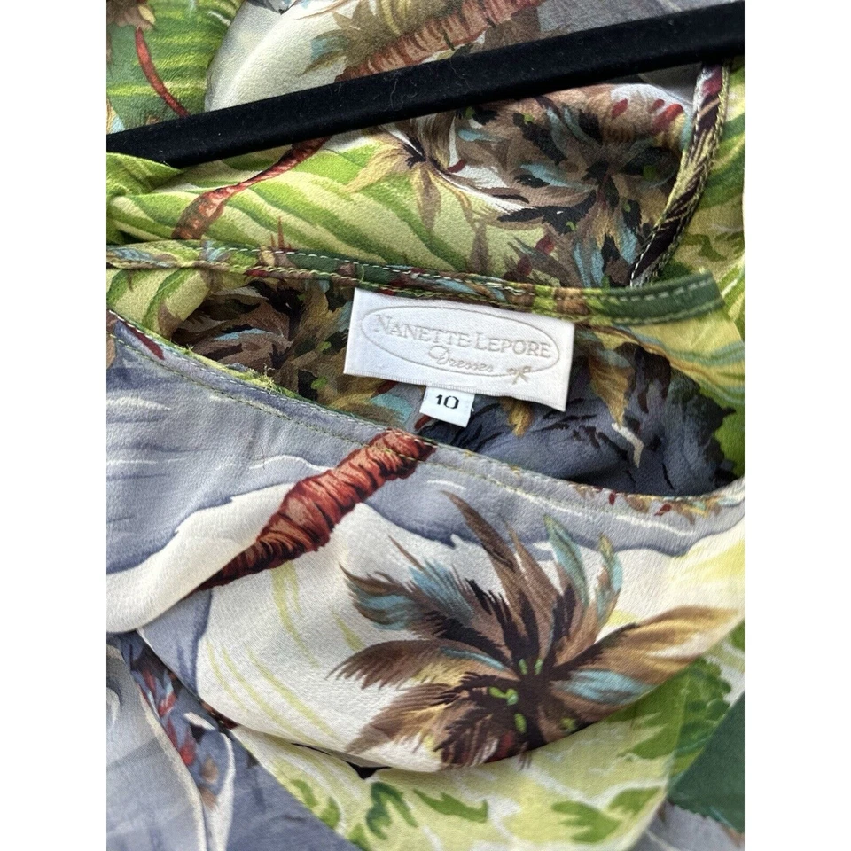 Mini Vestido Vintage Nanette Lepore Palmera Cubrir Mujer Pequeño Resort Ropa Foto 3 de 4