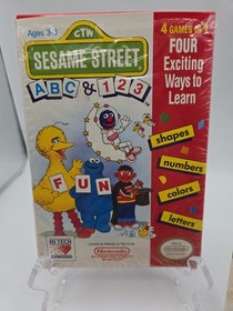 Sesame Street ABC & 123 - Nintendo NES (Complete in Box) CIB W/ INSERTS & POSTER