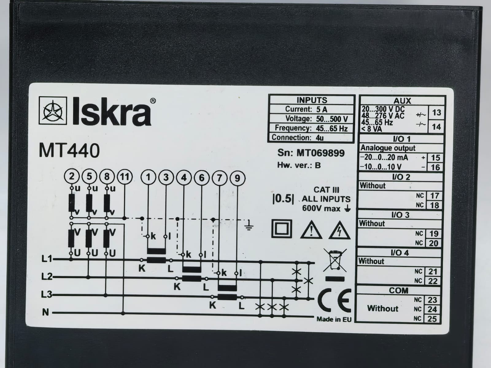 ISKRA MT440 ISKRA MT440 MULTIFUNCTION TRANSDUCER 3