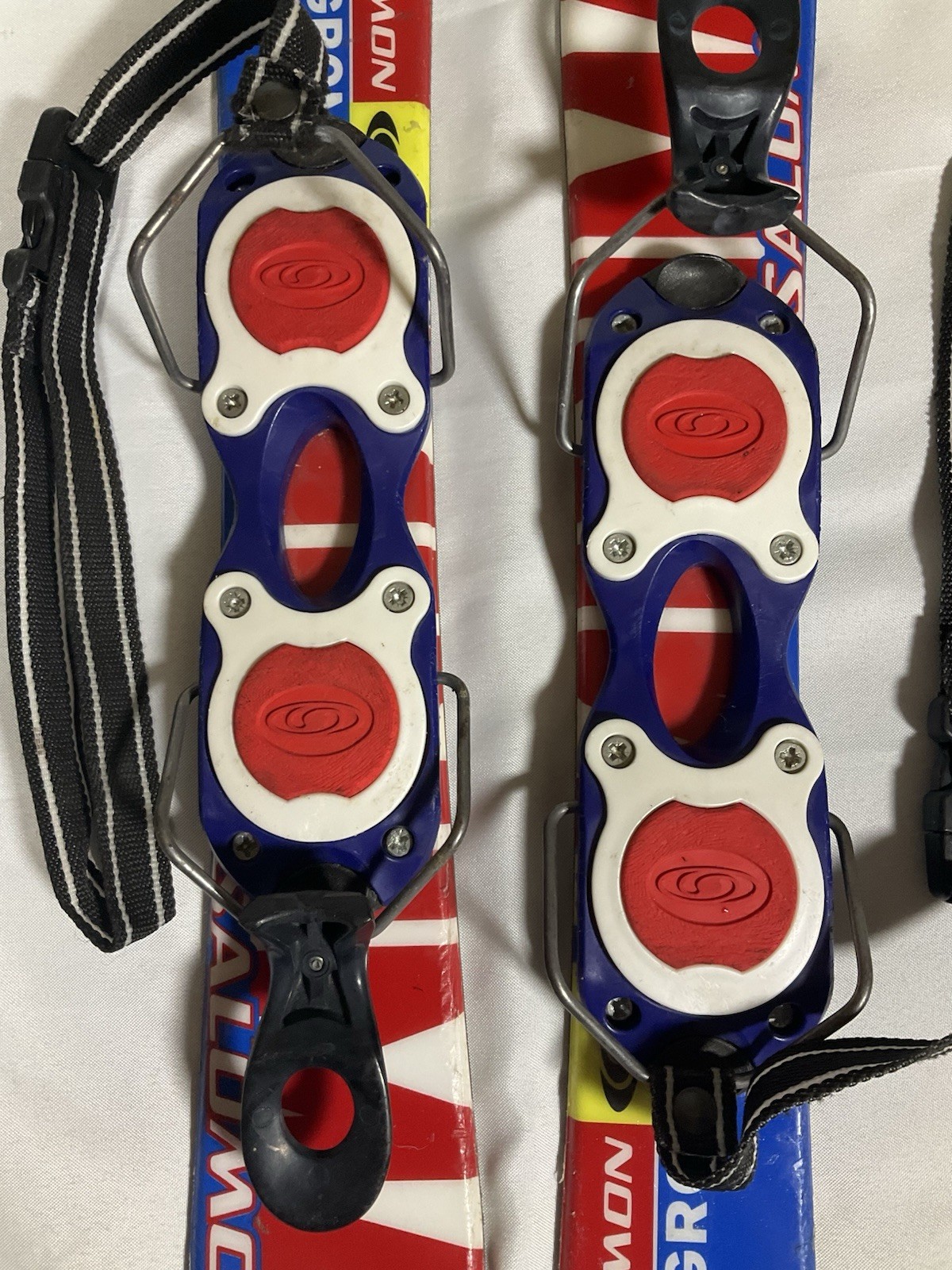 SALOMON GROM sci mini sci corto trick con guinzaglio rosso bianco blu 61 cm