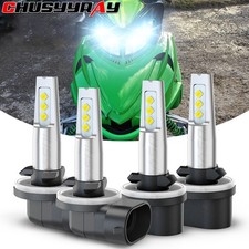 4X 880+881 BRIGHT LED Headlight For Arctic Cat 0609-252 0609-251 Snowmobile Bulb