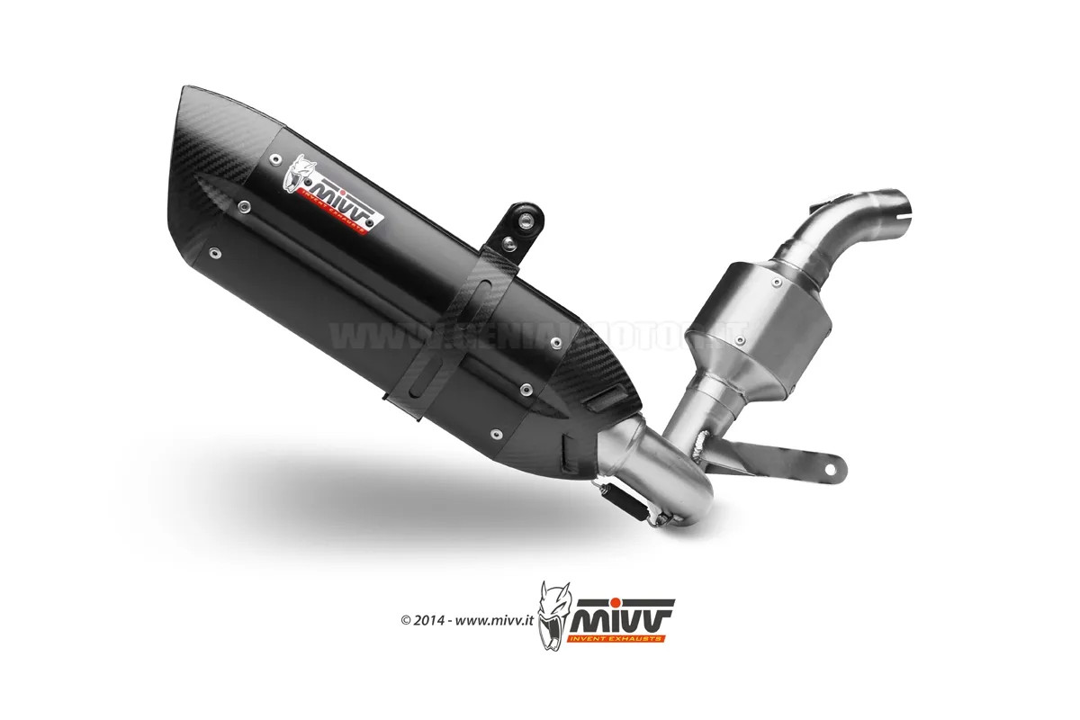 Mivv Complete Exhaust Suono Black Stainless Steel for Ktm 390 Duke 2013 > 2016