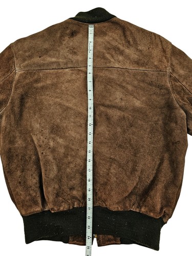 *HOT VINTAGE 70's Men's SCHOTT @ BOMBER GENUINE SUEDE LEATHER BROWN Jacket 40 M - Picture 20 of 20