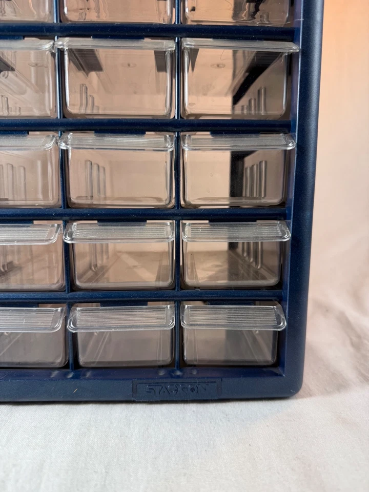 RARE Stack-On Hardware & Craft Storage Cabinet 60 Drawer Organizer Made In USA - Image 2 of 4