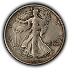 1917-S Rev 50c Walking Liberty Silver Half Dollar - XF/AU - SKU-H3895