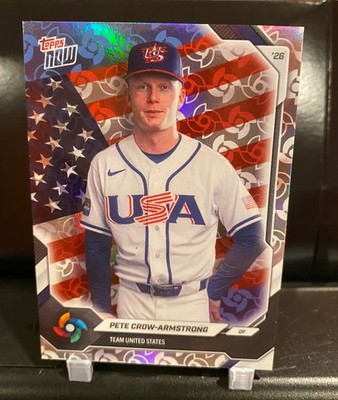 2026 Topps Now World Baseball Classic Team USA Pete Crow-Armstrong WBC Logo