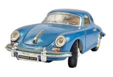 Porsche 356B Coupe 1:76 Scale Metallic Blue Car Vintage Collectible Item Unboxed