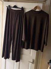 Women's Co-Ords 2-Piece Set Free Size Brown Colour New Without Tags
