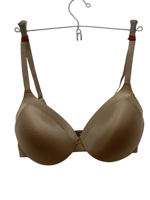 Maidenform Lightly Lined Bra 40C Satin Padded Cups 09436 Tan Convertible Straps