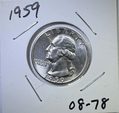 1959 25c SILVER Washington Quarter UNCIRCULATED (08-78)