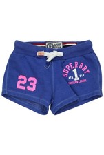 Superdry Shorts Damen kurze Hose Hotpants Gr. 2XS Baumwolle Blau #rrnf71j