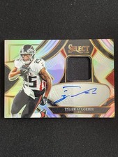 Tyler Allgeier 2025 Panini Select Football Jersey Silver Auto /249 #SME-TAR