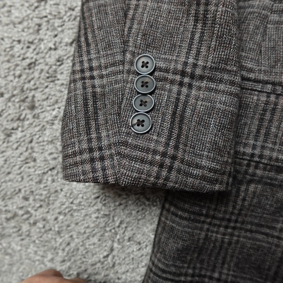 Blazer Peter Millar Para Hombres 42R Gris A Cuadros Lana Chaqueta No Estructurada Abrigo Deportivo Foto 4 de 4