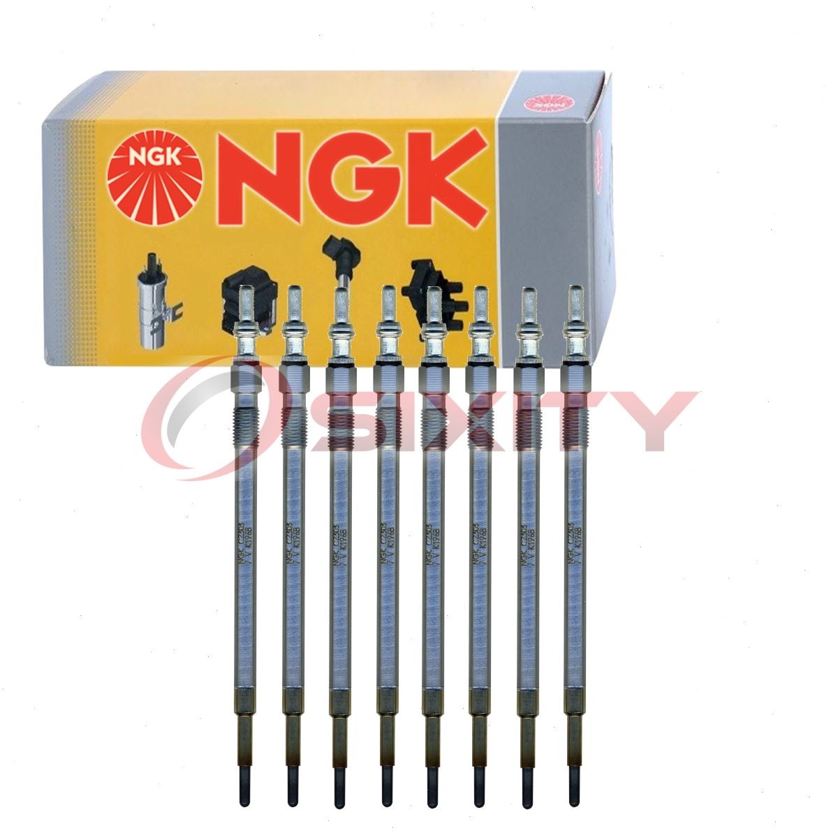 8 pc NGK 9970 CZ303 Glow Diesel Glow Plugs for A 001 159 66 01 Ignition pi