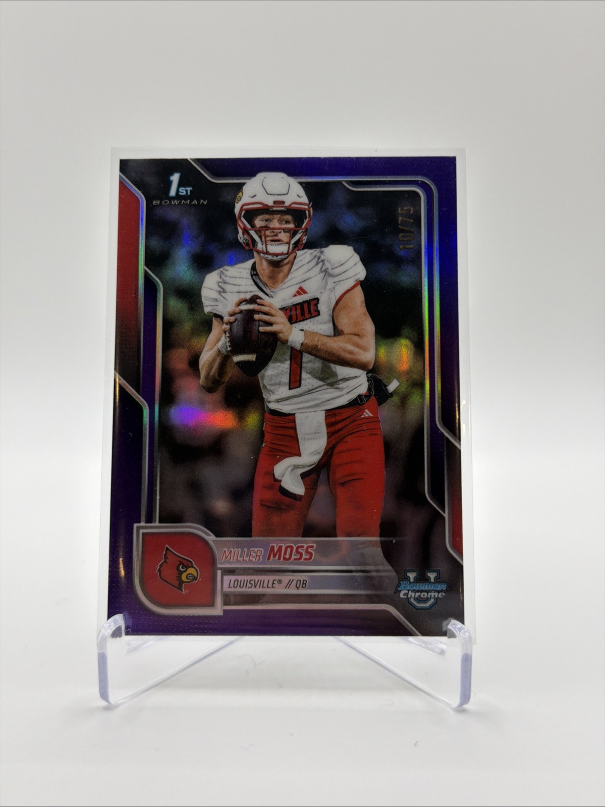 2025 Bowman U Chrome Miller Moss Purple Refractor /75 #141