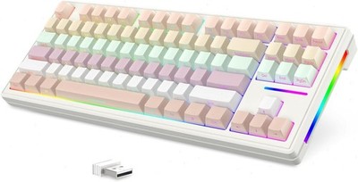ATTACK SHARK M87 Wireless Mechanical Gaming Keyboard, Hot Swappable Gasket RGB