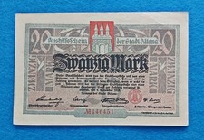 08 205 Emergency Money City of Altona 20 Mark, 2.11.1918-1.2.1919, KN Red 6 Digit