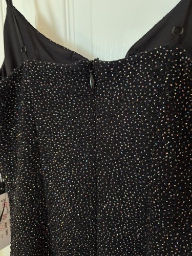 Neu mit Etikett Astr Isabel Kleid schwarz/silber Glitzer Party formell Reißverschluss Größe Small neu - Bild 9 von 12