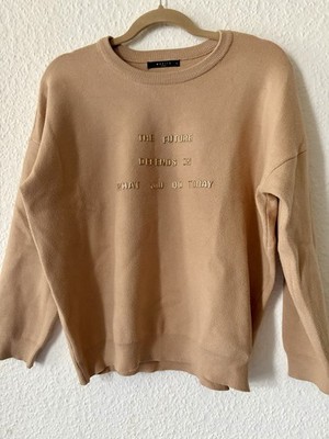 Mohito Basics Pullover Damen mit Schriftzug-Applikation aus Metall XL