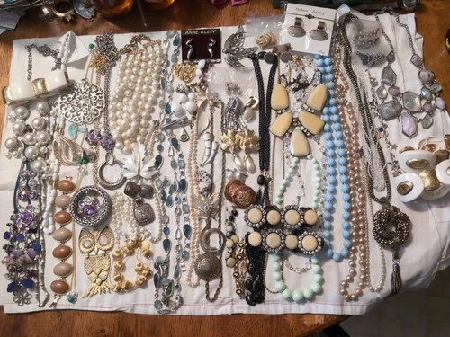 Premium Jewelry Lot 2 All Marked Mostly Vintage Wear Or Sell, Costume, 6.5 + Lbs