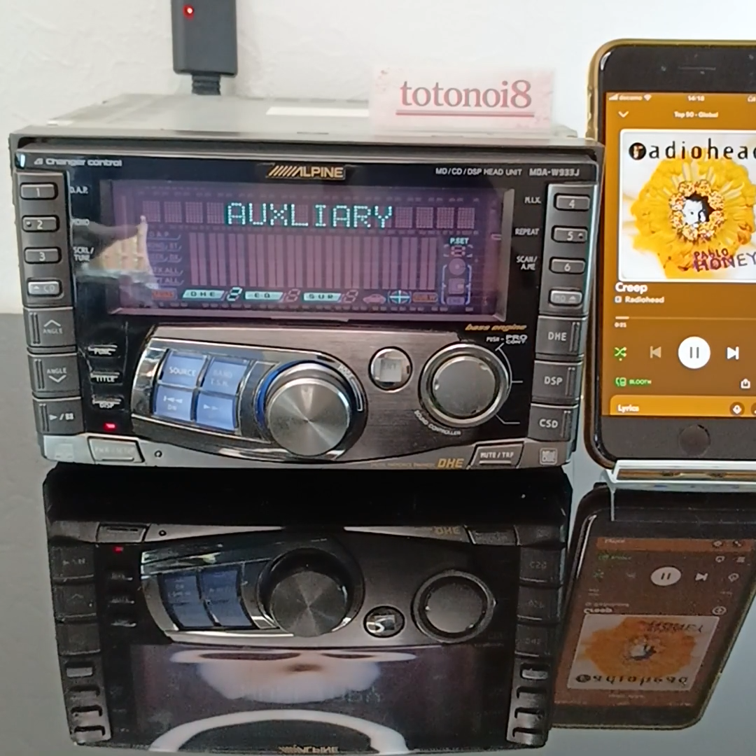 ALPINE MDA-W933J MD CD DSP ヘッドユニット 本体 Alpine MDA-W933J 2DIN Car Audio CD MD DSP DHE AI-NET Bluetooth JDM