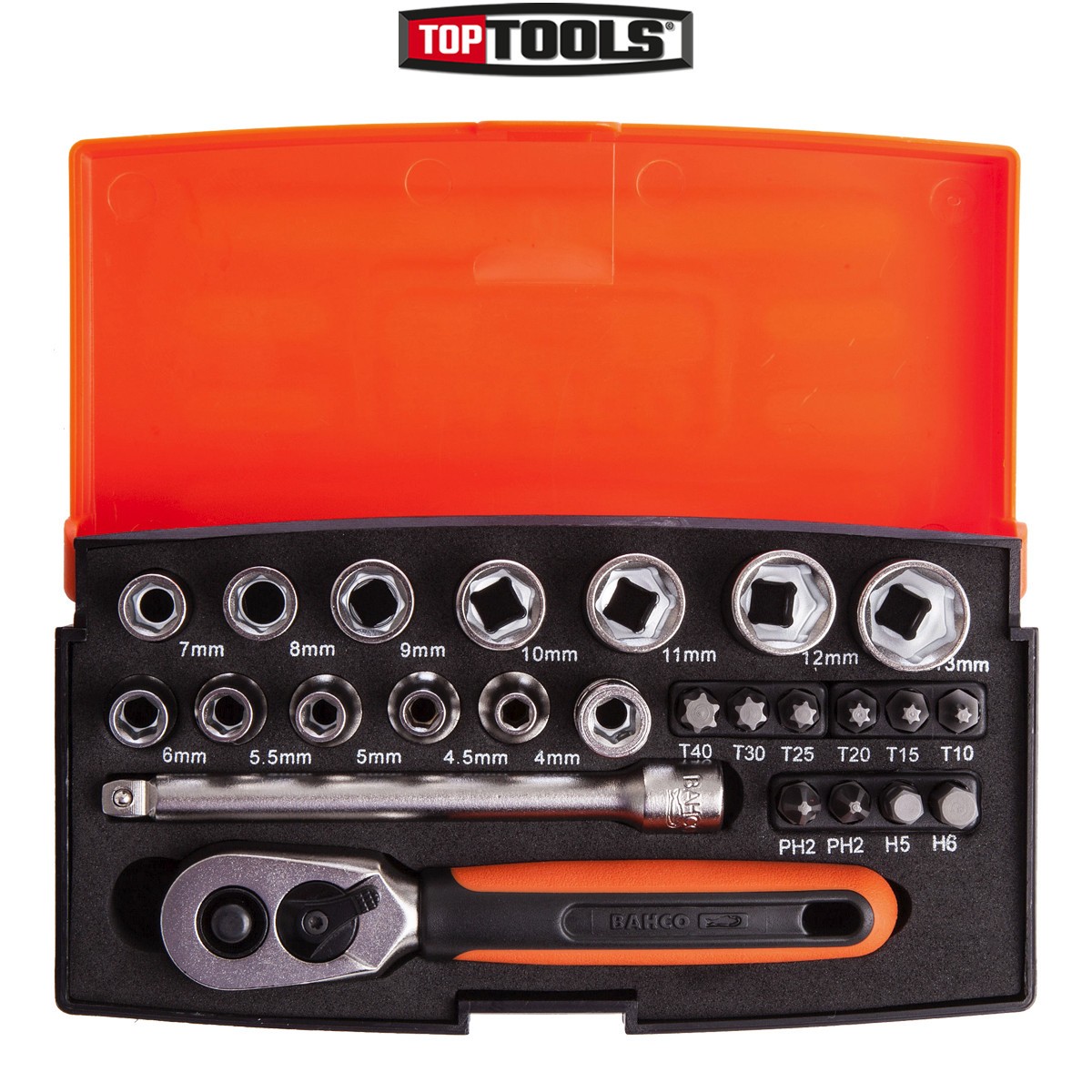 BlueSpot Socket Set 1/4 dr Ratchet Wrench Screwdriver Bits Philips TORX HEX - Image 9