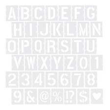  42 Pcs Christmas Stencils Letter Symbol Large Alphabet Drawing Template