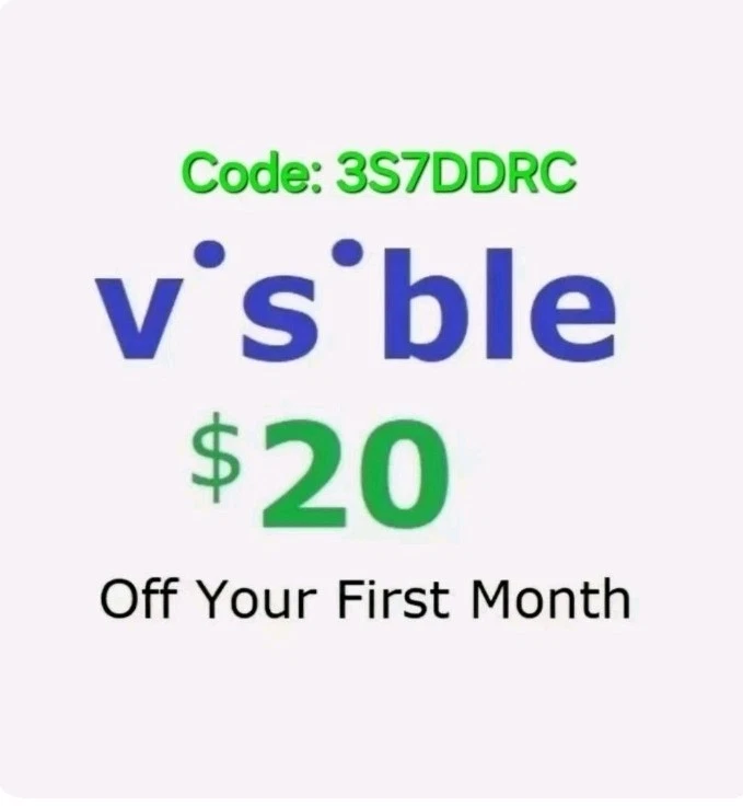 Visible - $20/mo plan + $20 referral Code (nano + eSIM) - Image 2 of 3