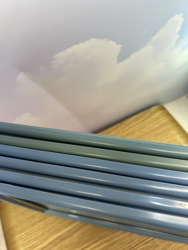 6 Vintage Blue Plastic Picture Frames 8”x 10” With Clear Plastic - Picture 17 of 17