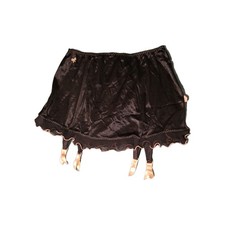 Victoria's Secret Garter Belt Thong Skirt Large Black and Pink