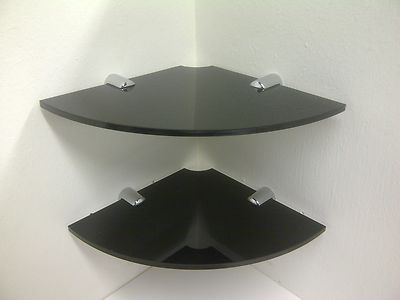 2 X KLEINE PLEXIGLAS ECKREGALE + KABELFÜHRUNG FÜR KLEINE LAUTSPRECHER, WEBCAM ODER TELEFON