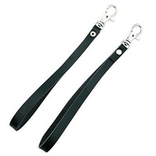 2 pieces Leather Purse Wrist Strap for Wallet Clutch Wristlet Purse Keys black