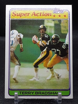 TERRY BRADSHAW 1981 TOPPS SUPER ACTION STEELERS LOUISIANA TECH BULLDOGS S6