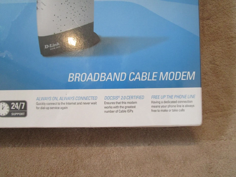 D-Link DCM-202 Broadband Cable Modem DOCSIS 2.0 Cable Modem Sealed New - Image 3 of 4