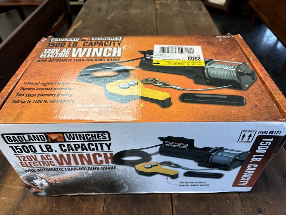 NIB!! Badland Winches 1500 lb./120 Volt AC Electric Winch 96127 eBay