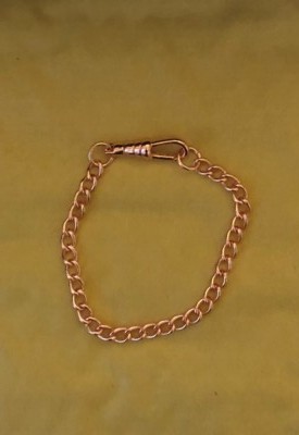 Solid Copper curb chain Bracelet Wrist Ankle 7/11 inch non magnetic albert  clasp UK