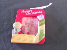 Cute 2016 Meowy Christmas Kitten Picture Frame Ornament