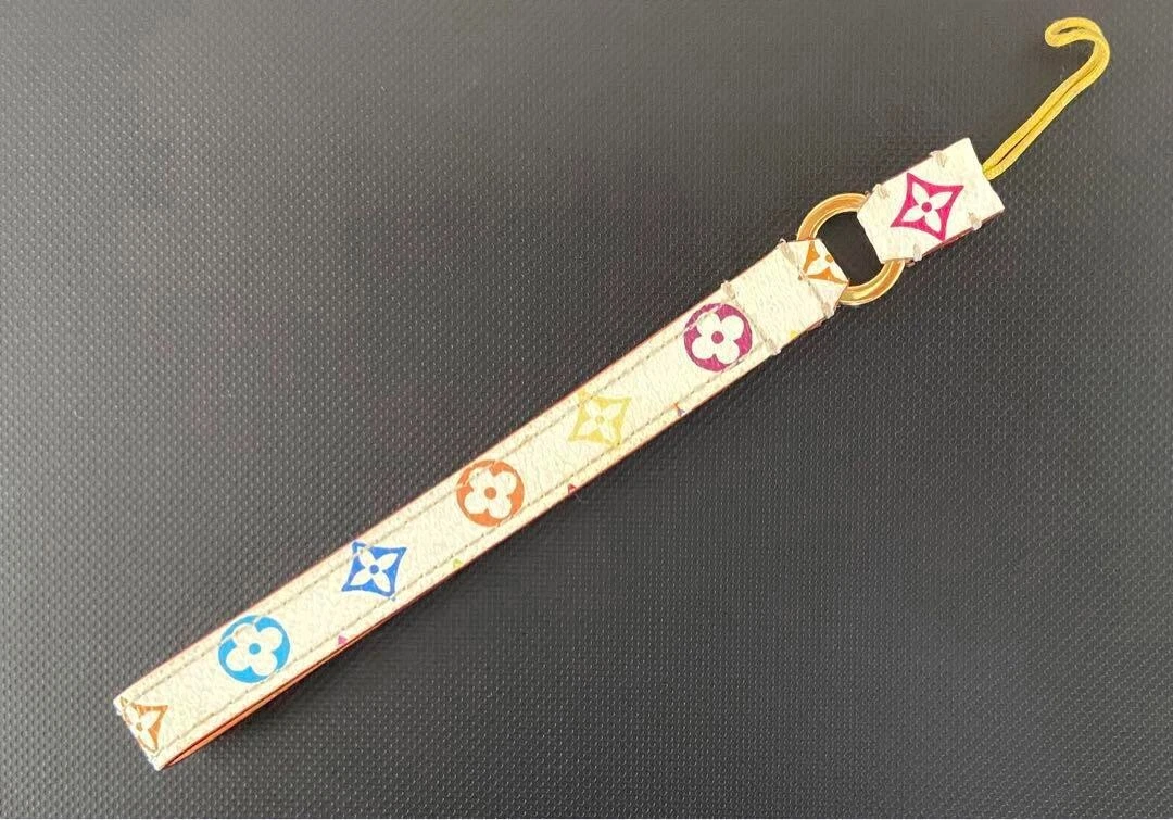 Authentic LOUIS VUITTON Strap For Cell Phone Multi-Color Canvas #412028