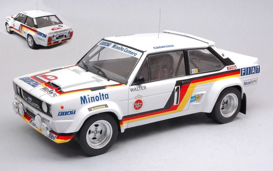 MODELLINO AUTO STATICO IXO FIAT 131 ABARTH #1 RALLY HUNSRUCK 1979 1/18 - Immagine 3 di 4